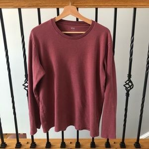 Men’s Large Red Uniqlo Long Sleeve T-Shirt